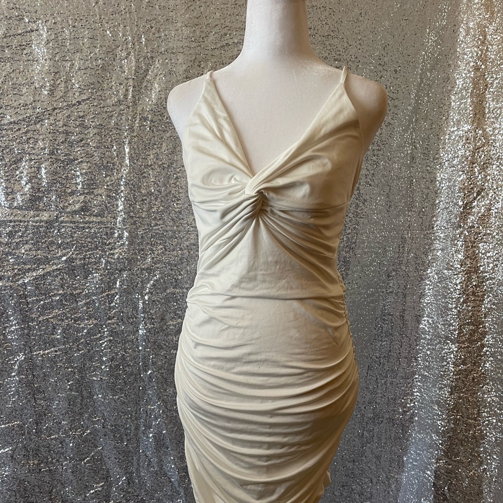 Beige midi dress